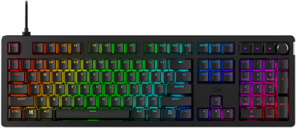 HyperX Alloy Rise | Gaming Toetsenbord | Mechanisch | RGB | USB-C | Zwart - Matmuis - Matmuis